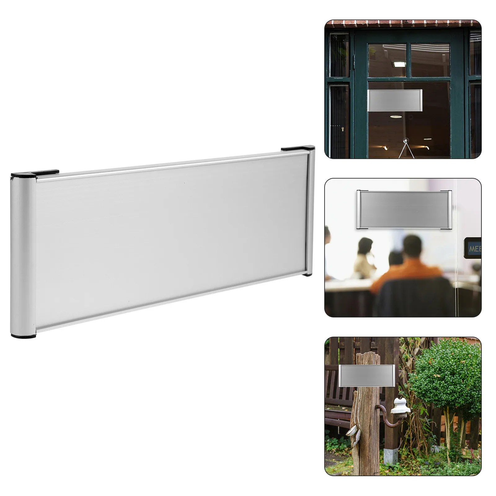 Blank Aluminum Alloy Office Door Sign Plate Name Plate Door Name Tag Wall Office Room Number Sign Nameplate Wall Nameplate