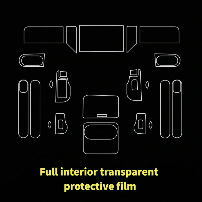 For 21-23 Leapmotor C11 navigation film, center console gear display screen instrument cluster film, interior transparent film