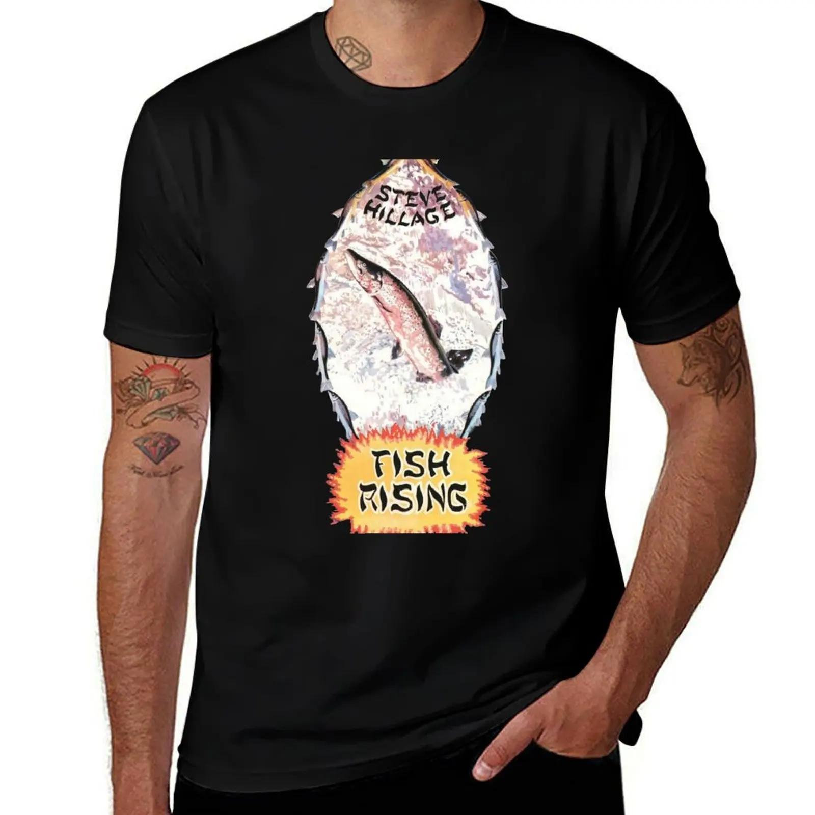 Steve Hillage - Fish Rising T-Shirt Work Wear Short Sleeve T-Shirt