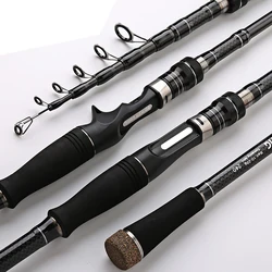 GHOTDA Telescopic Fishing Rod Ultralight Weight Spinning/Casting Fishing Rod Carbon Fiber 1.8-3m Fast Action Fishing Pole Tackle