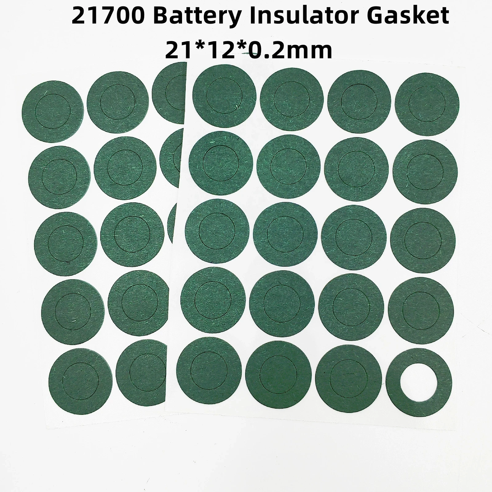 100PCS 21700 0.2mm Battery Insulation Gasket Barley Paper Battery Pack Cell Insulating Patch Electrode Green Insulated Pads