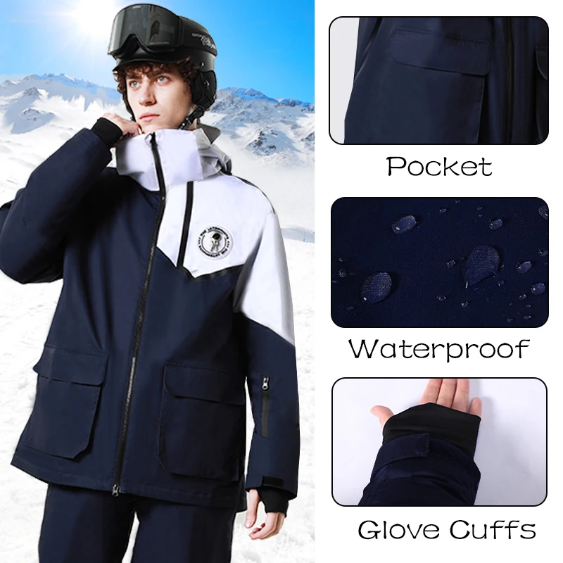 2024 New Winter Sport Snow Coats Snowboard Adult Warm Hooded Ski Jacket Waterproof Female Outerwear Windproof Mountain Tracksuit