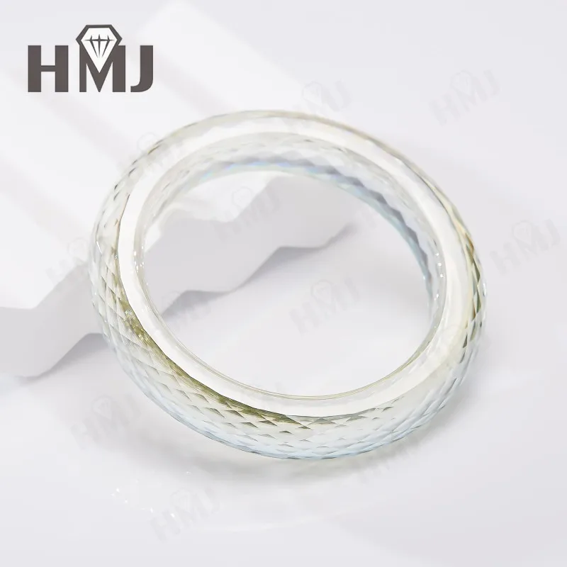 Moissanite Bangle White Color Full Size for Woman Man Anniversary Party Gift with GRA Certificate Fine Fashion Jewelry Charms