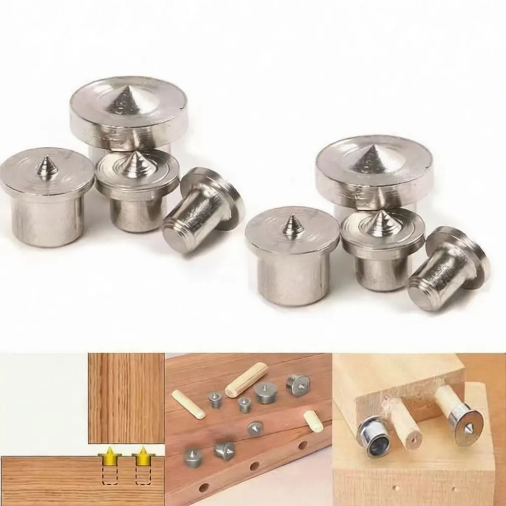 Dowel Center Point Marker Silver Woodworking Pin Cabinet Furniture Alignment Positioning Tool DIY Carpentry Kit