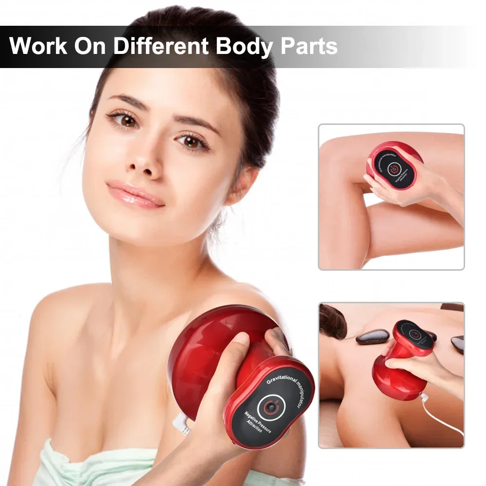 Body Scraping Massage Smart Electric Vacuum Cupping Heating Suction Cup Device Back Neck Arm Massger Anti-cellulite Fat Infrared