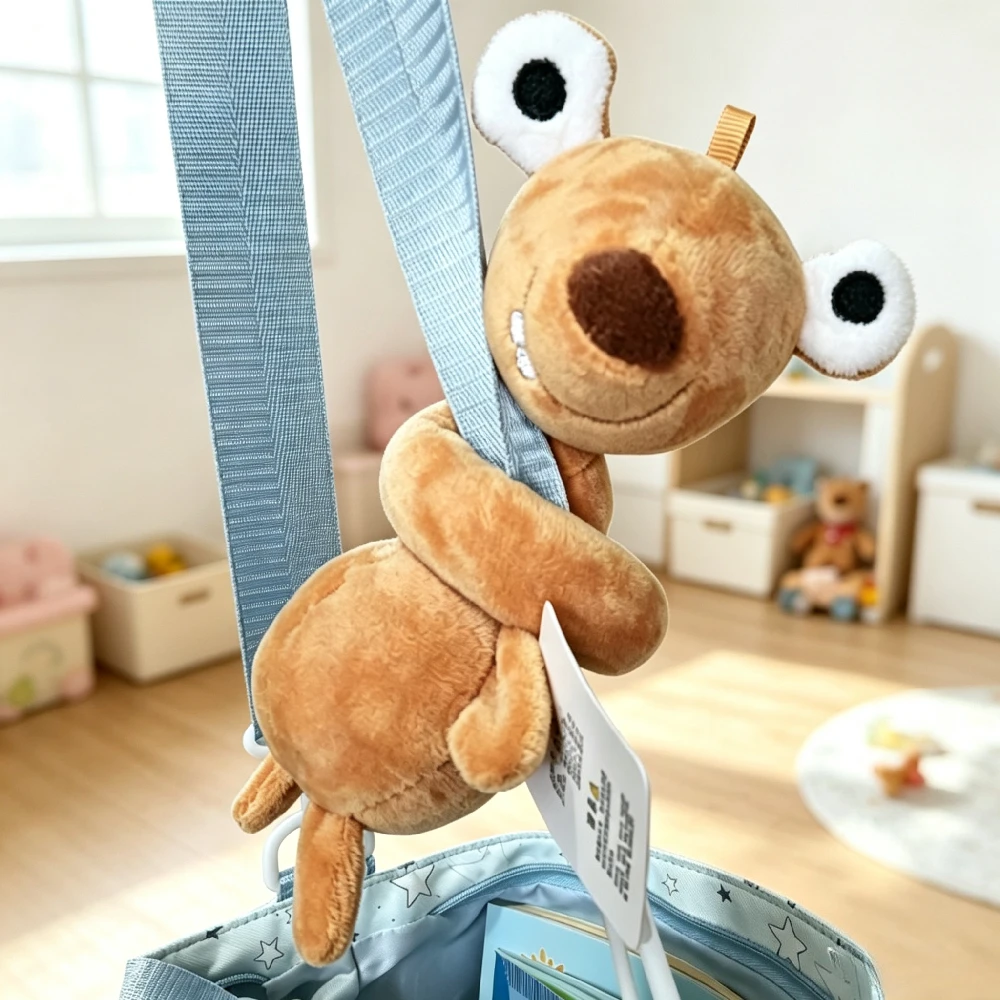 Kawaii Long Legs Stuffed Animal Plush Toy Wrap-Around Bag Charm Pendant Cute Cartoon Bear Frog Gift for Girls Boys Cosplay 14+ - view 2