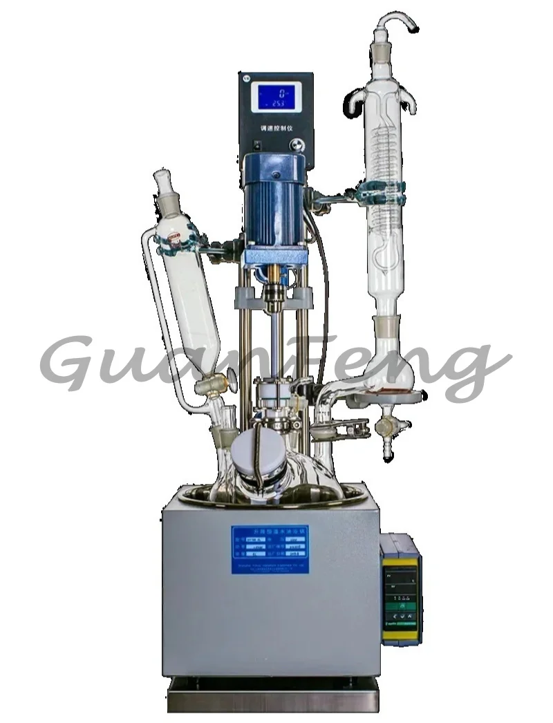 Single-layer glass reactor laboratory Small heating and stirring integrated distiller 1L/2L/3L/5L