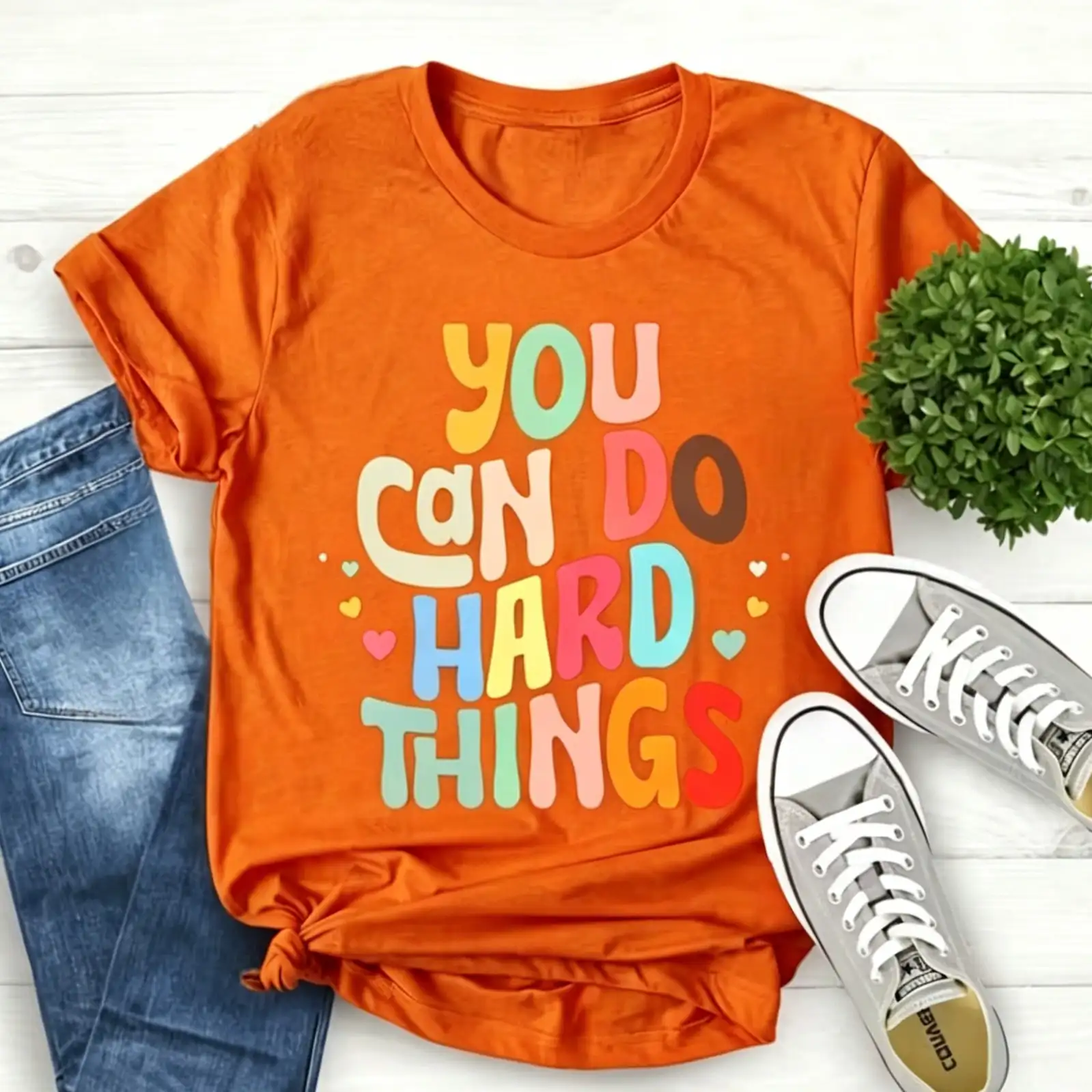 You Can Do Hard Things Teacher Shirt - Special Education Teacher &Counselor Apparel Motivational Ed Gift Round Neck Tee Suitable For Women Casual Wear