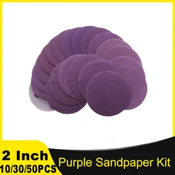 2 Inch Purple Sanding Paper Kit Hook Loop 60-10000 Grit Sandpaper for Car Wood Furniture Metal Automotive Finishing Grinding