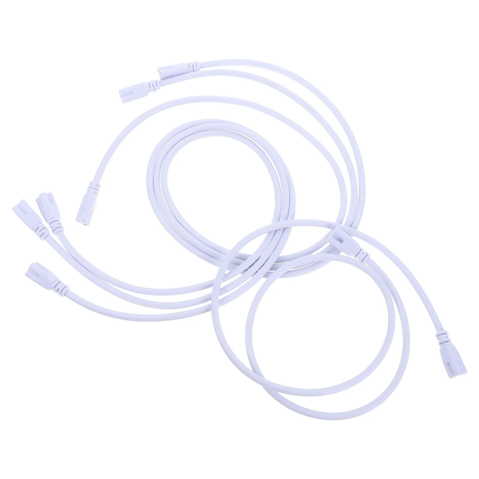 

4 Pcs LED Integrated Tube Cable Linkable Cords Connecting Wire Double Head Socket Fittings 1M Extension T5 Safe Connection