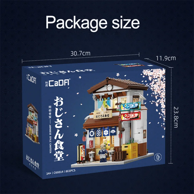 Cada LED Japanse Stijl Stad 861 Stuks Kantine Huis Architectuur Bouwstenen Late Night Kantine Cijfers Bricks Speelgoed voor Geschenken