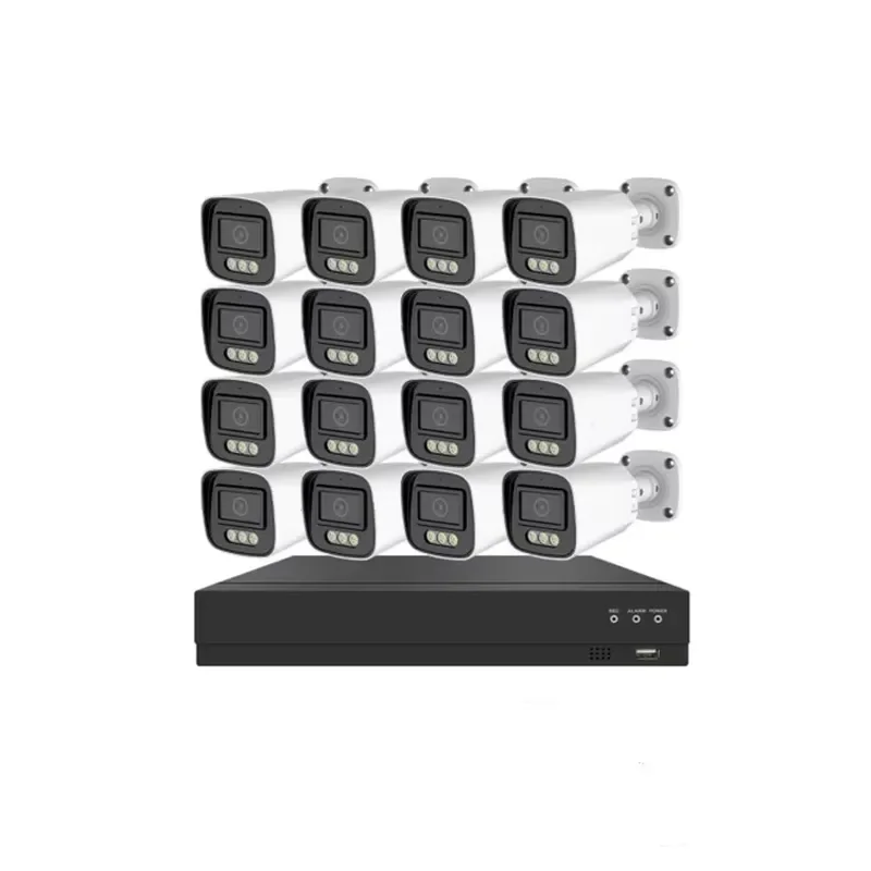 for 16 Channel Wired  Security Camera System with  Kit 4K 8MP Indoor Outdoor IP Cameras Night  Surveillance Set