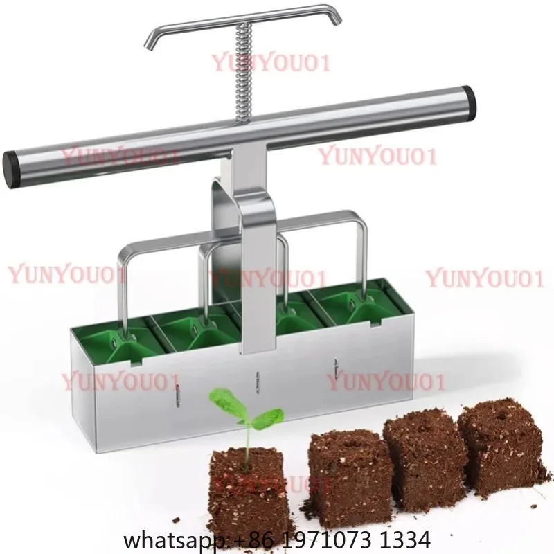 Extended Handle Manual Block Maker Handheld Nursery Garden Tools