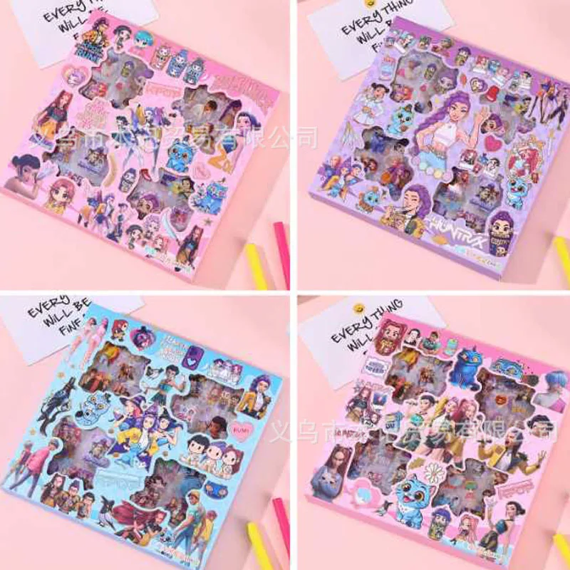 

K-pop "Demon Hunter" girl group 100 transparent PET high-quality appearance-level waterproof journal decoration stickers