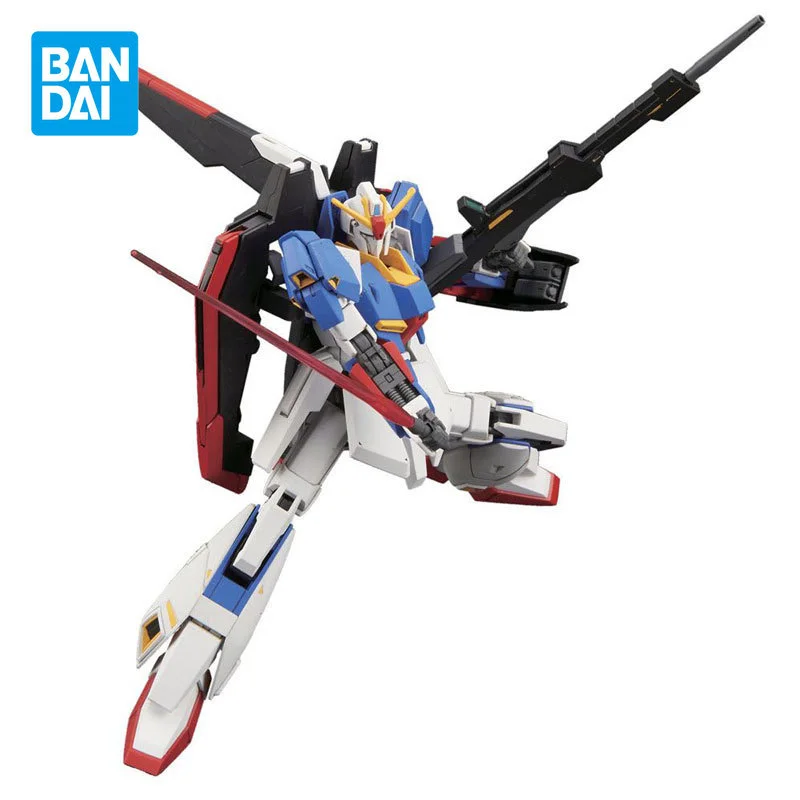 

Bandai Original Gundam Model Kit Anime Figure MSZ-006 Zeta Gundam HGUC Action Figures Collectible Ornaments Toys Gifts for Kids