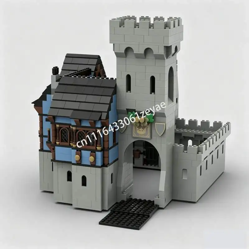 1540PCS Fortified Medieval Village Castle Building Model Building Blocks Assembly Bricks Creative Architecture Toy Puzzle Gift