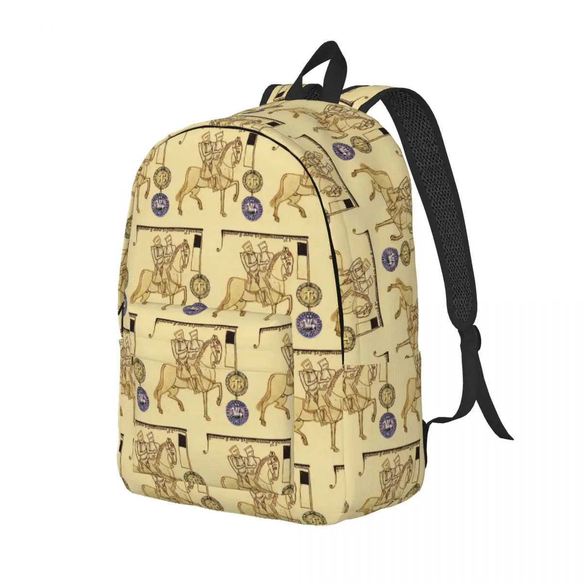 Medieval Seal Of The Knights Templar Backpack Daypack Large Capacity Children BookBag School Bag Shoulder Bags for Boys Girls