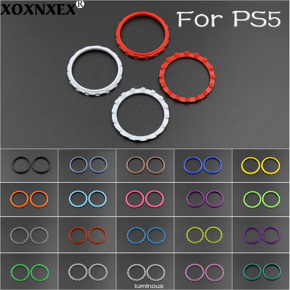 1-10Pair Plastic Colorful Accent Thumbstick Rocker Accent Rings For PS5 Controller Gamepad Accessories