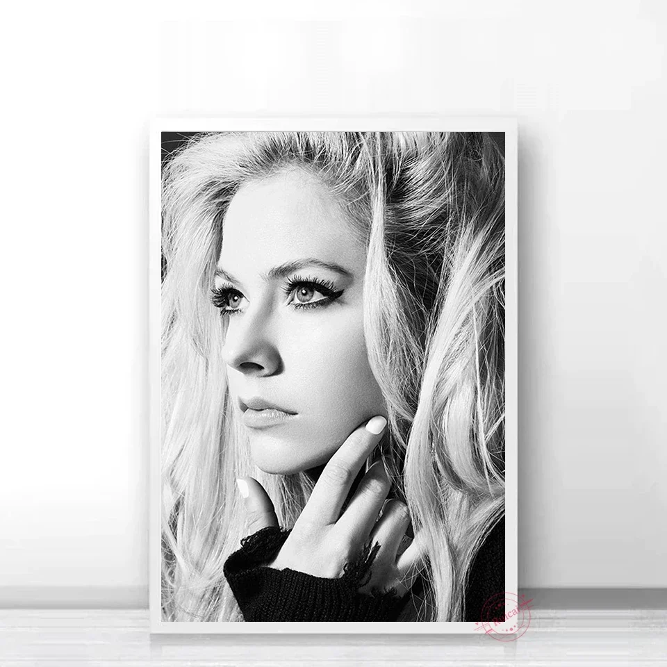 Avril Lavigne Poster Music Star Art Painting Silk Canvas Wall Picture Home Decor Obrazy Plakat