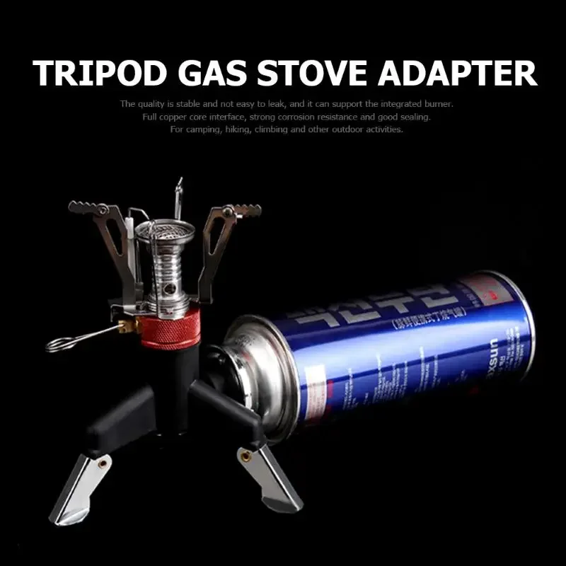 

Outdoor Stove Tripod Gas Adapter Tank Stand Connector Camping Portable Equipment Ultralight Copper Tank Camp Cooking Supplies