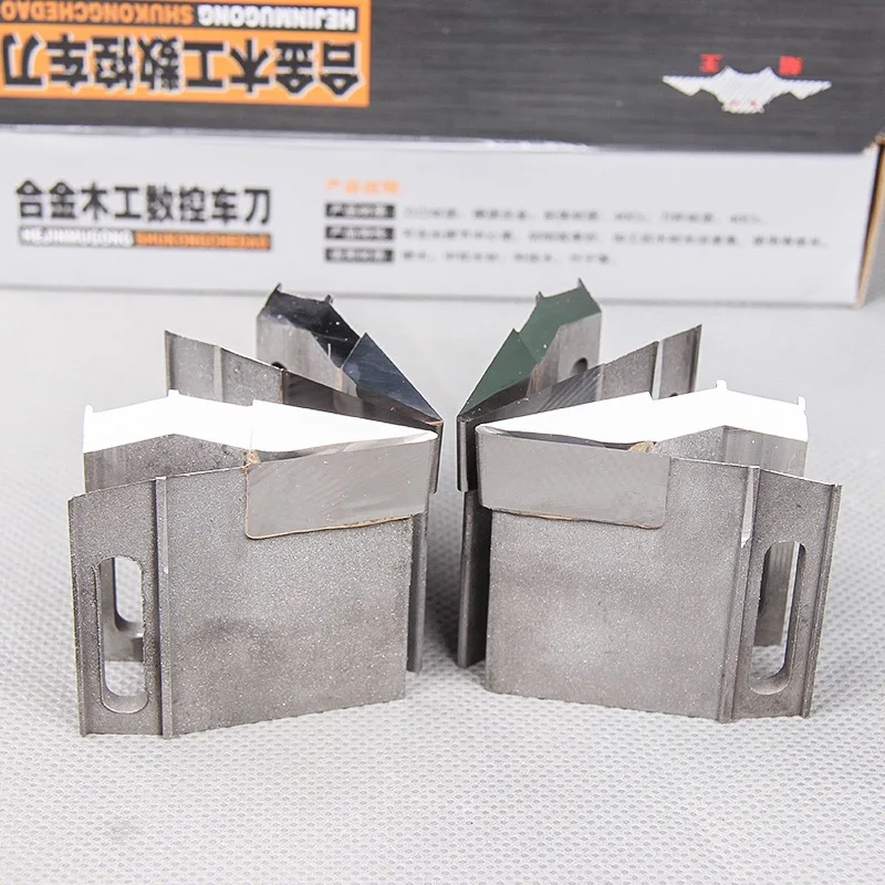 Tungsten Aço CNC Woodworking Turning Tool, Liga Cabeça, Escada Coluna, V Forma Lâmina De Corte, Cortador, 28L, 40L