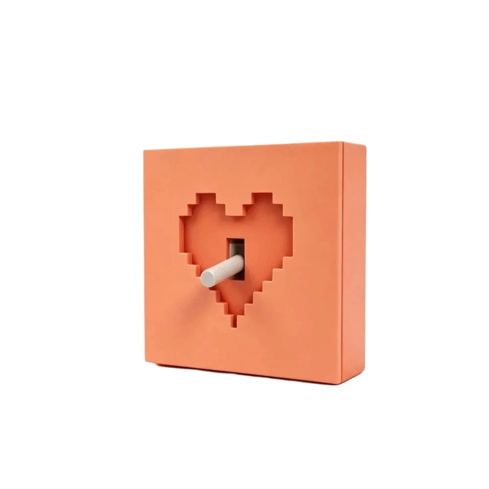 3D Printed Pixel Heart Light Switch Cover Removable Retro Game Style Joystick Switch Stickers Waterproof