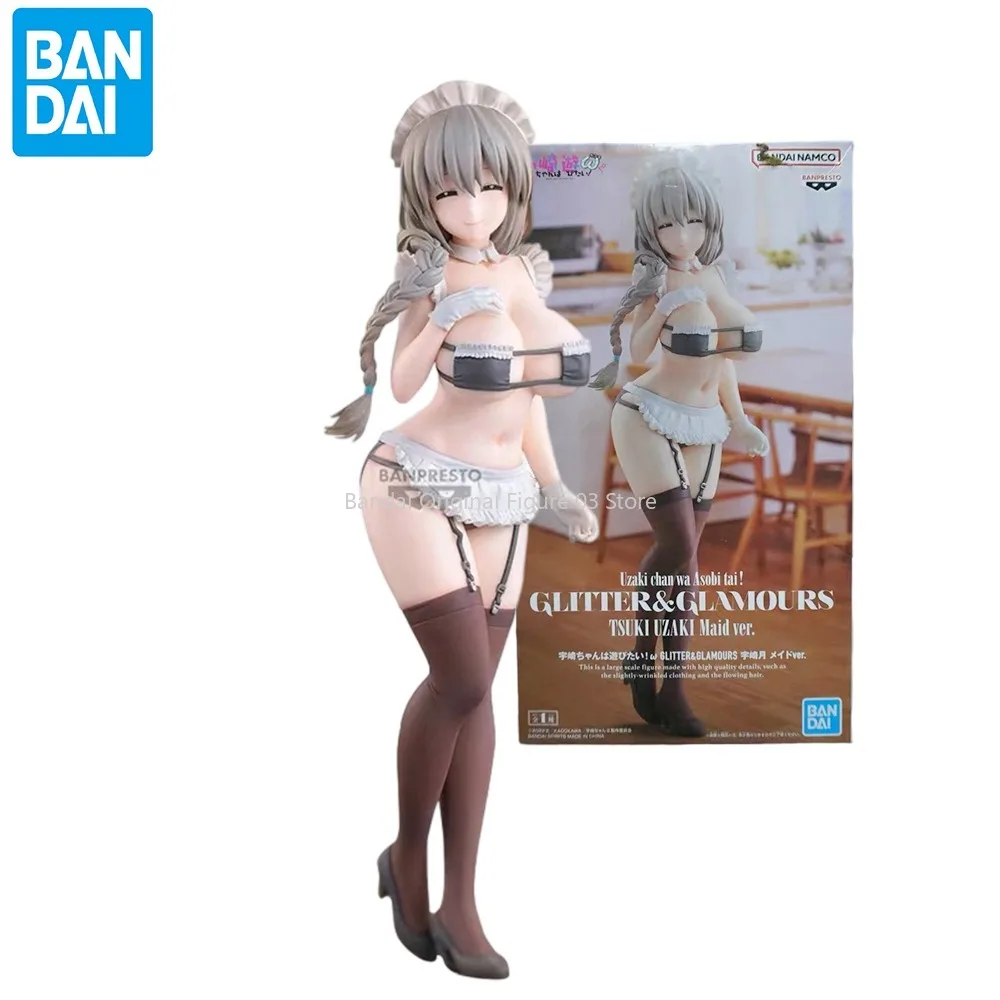 

Original Genuine Model BANPRESTO Glitter&Glamours Uzaki-chan Wants to Hang Out 27cm Hana Uzaki Maid Figure Anime Toys Figurine
