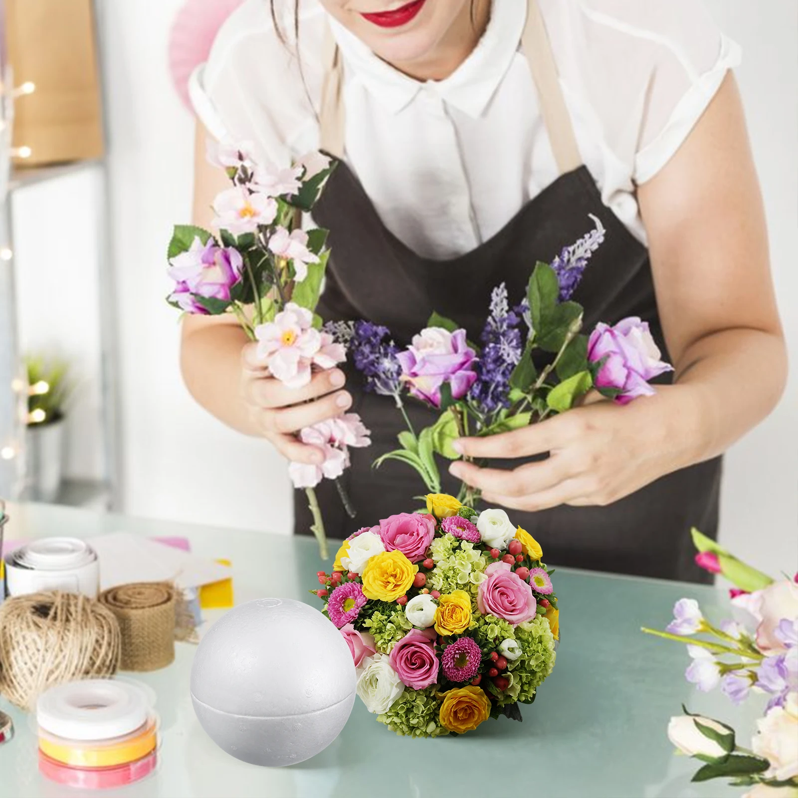 

Large White Foam Ball Blank Craft Sphere for DIY Painting Decorative Projects Round Craft Supply White Foam Ball