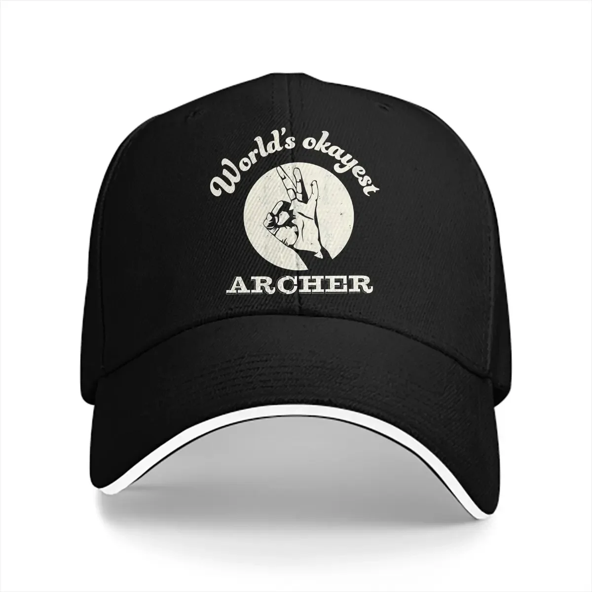 Summer Cap Sun Visor Worlds Okayest Archer Hip Hop Caps Archery Cowboy Hat Peaked Hats