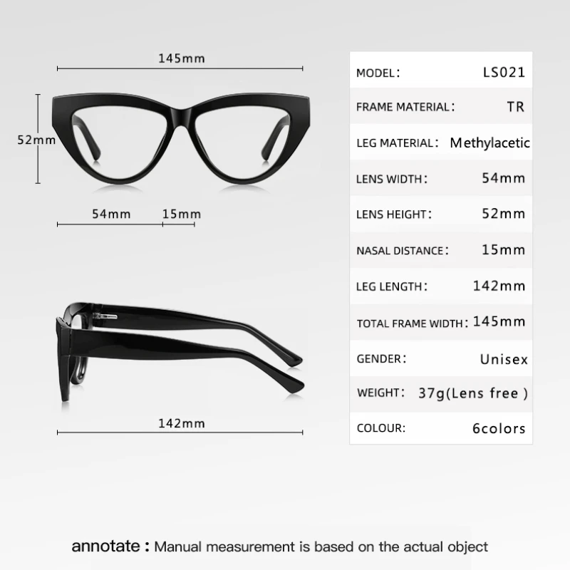 CLLOIO نساء موضة عين القطة النظارات الطبية التقدمية عالية الجودة مكافحة بلو راي قصر النظر العدسات البصرية المستديرة النظارات