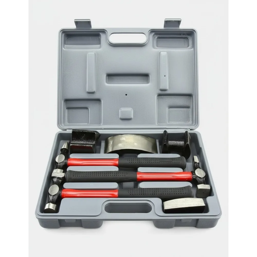 

7-компонентный сверхмощный автомобильный молоток и тележка для ремонта вмятин автомобиля, профессиональные инструменты