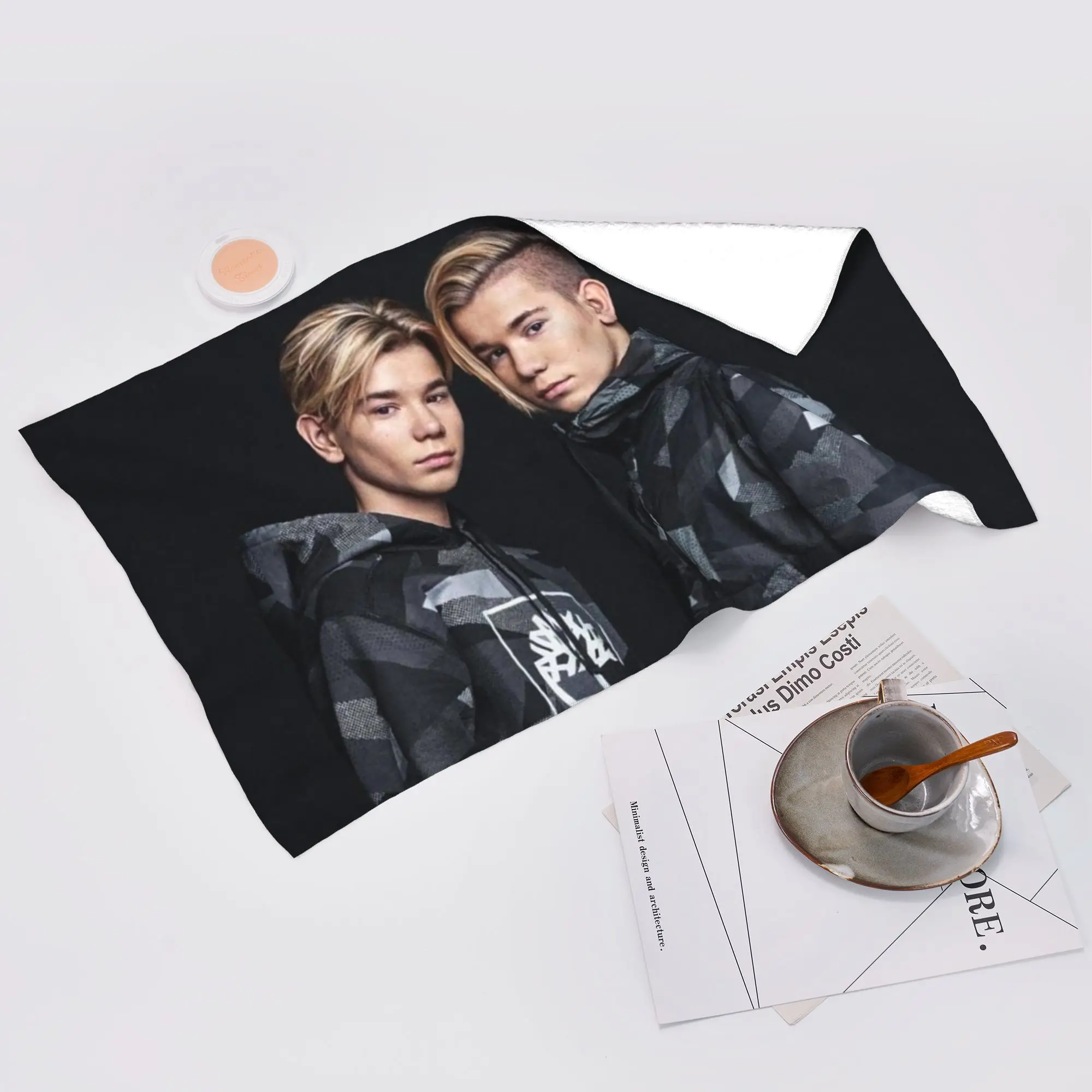Custom Marcus And Martinus Sweden Norway Eurovision Soft Face Towel Quick Dry Pool Bath Cotton Towels Breathable