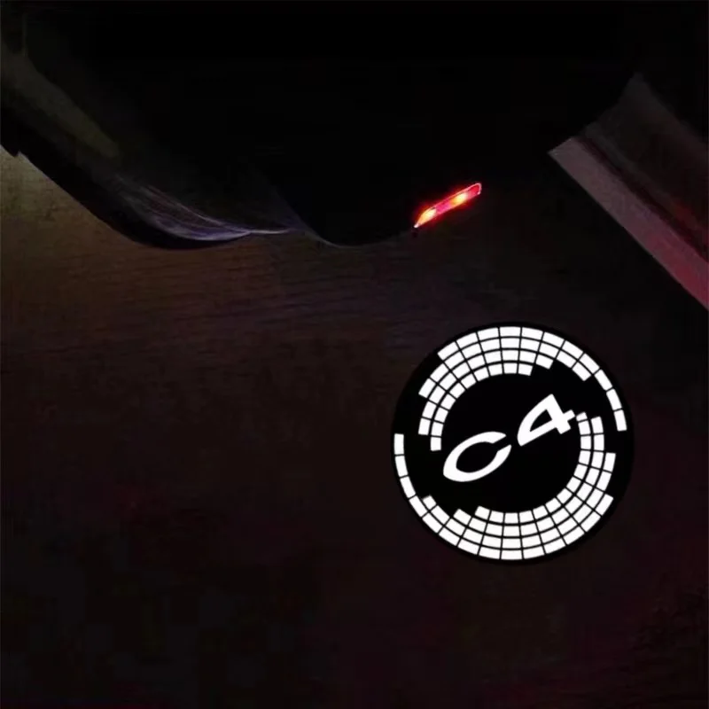 

2PCS Welcome Car Door Logo Lights Projector Lamp Car Accessories for Citroen C4 2013 2015 2015 2016 Ghost Shadow Lamp Accessorie
