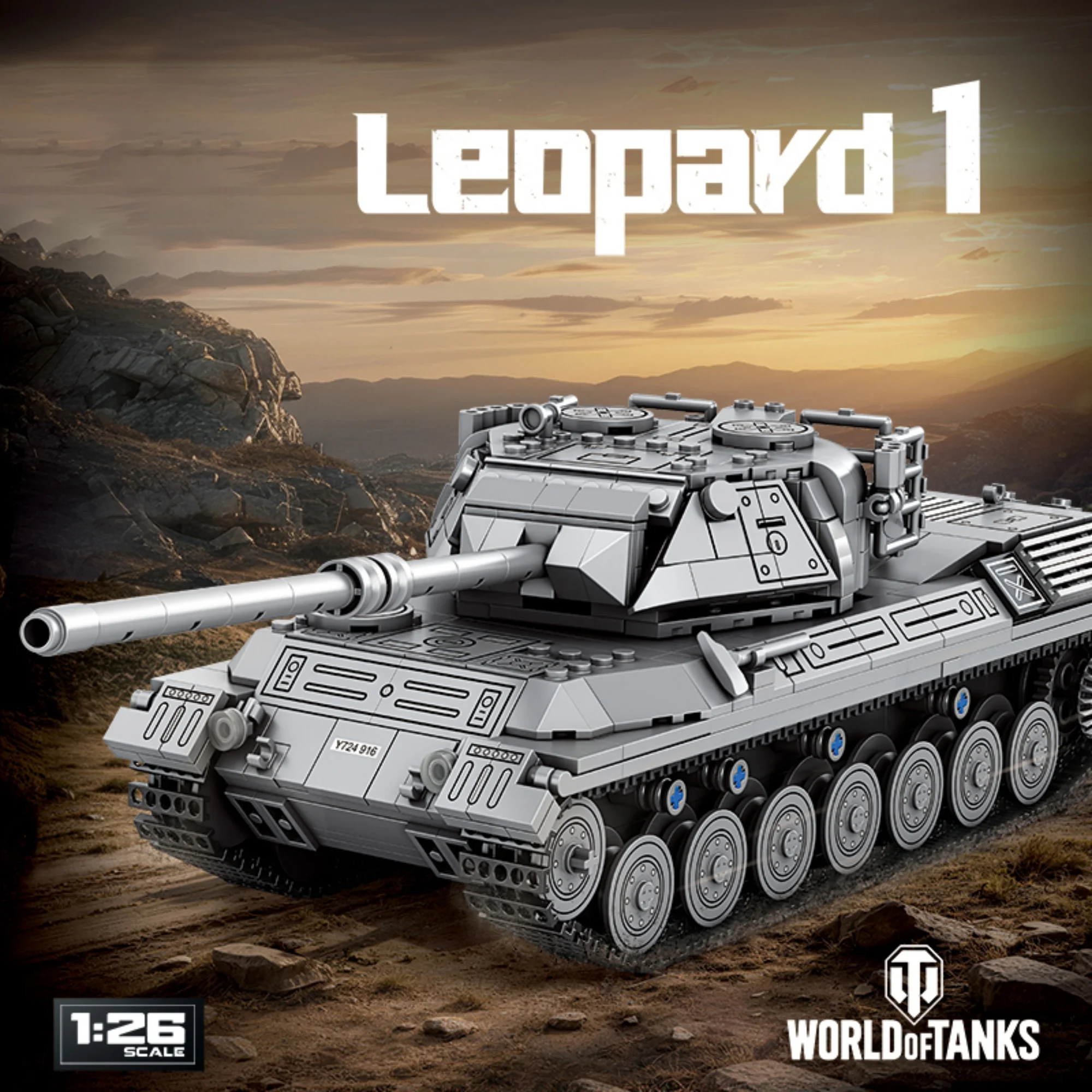 1273-teiliger Leopard 1 Hauptkampfpanzer Baukasten Kalter Krieg Klassischer Panzer Militärisches Klassisches Fahrzeug Bausteine Spielzeug für Erwachsene Geschenke