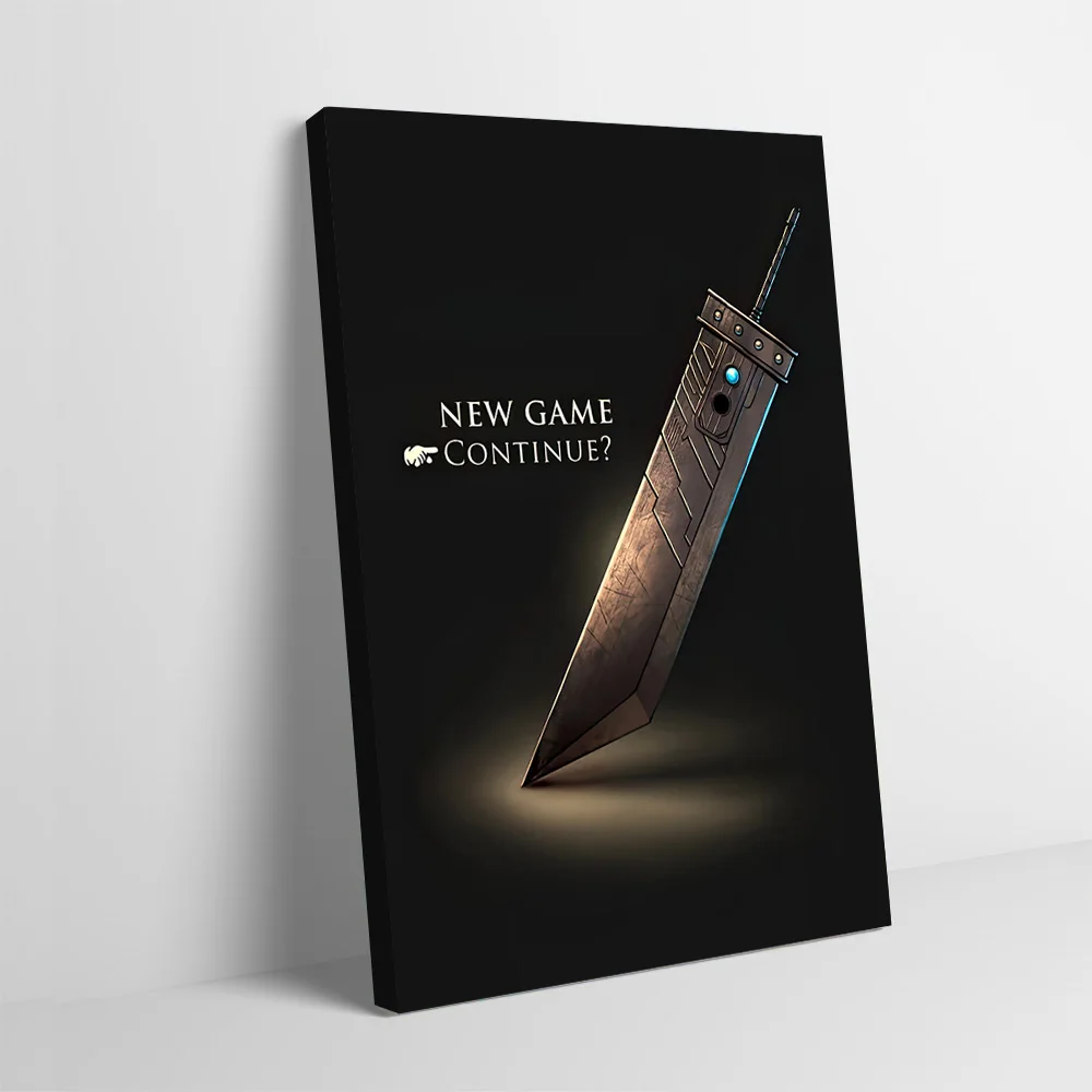 Fantasy VII Buster Sword Printing Poster Customizable Pictures Wall Art Canvas Painting for Room Decorating Interior Decoration