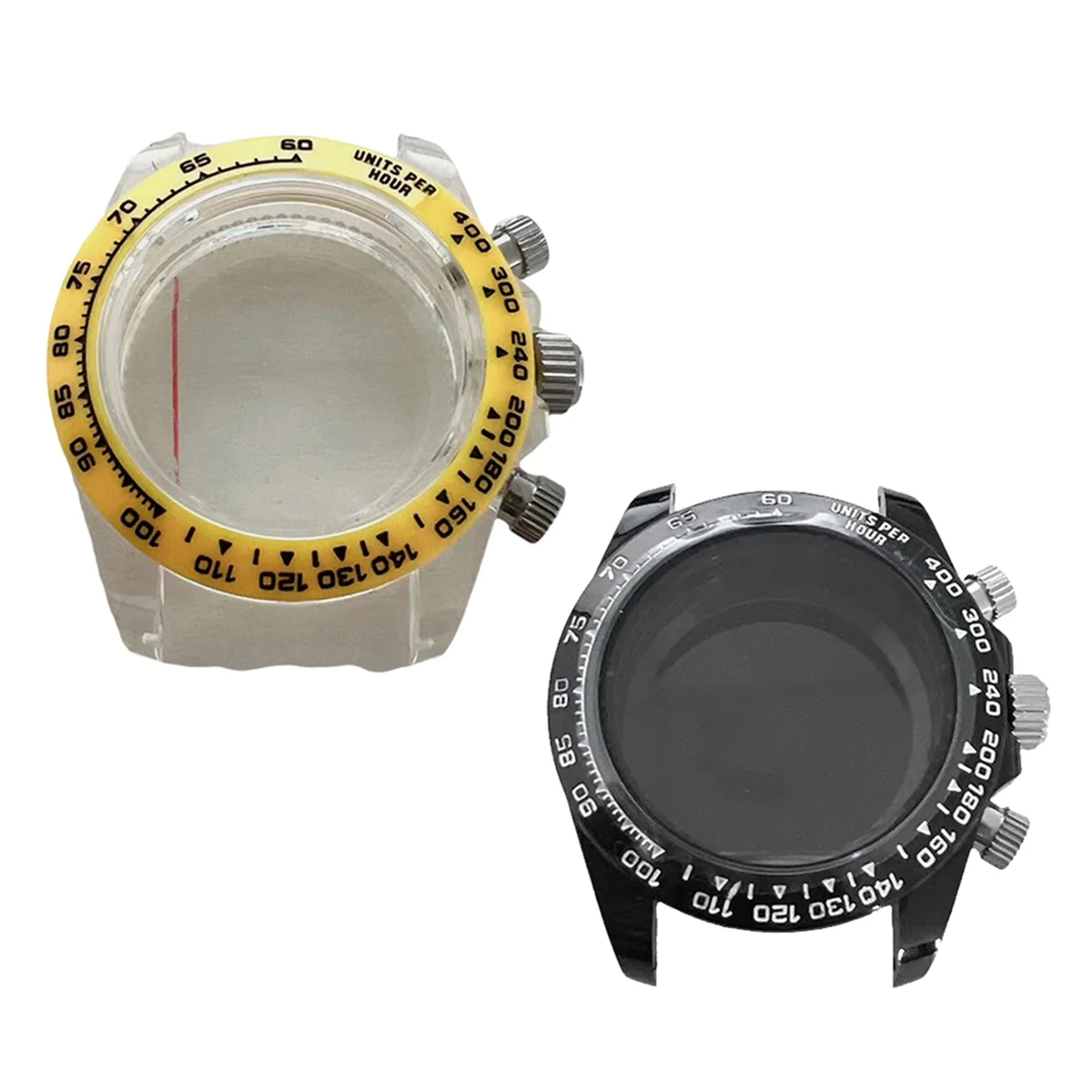 

A66I 39 мм корпус часов корпус из сапфирового стекла для кварцевых механизмов VK63 носимые аксессуары для часов-белый