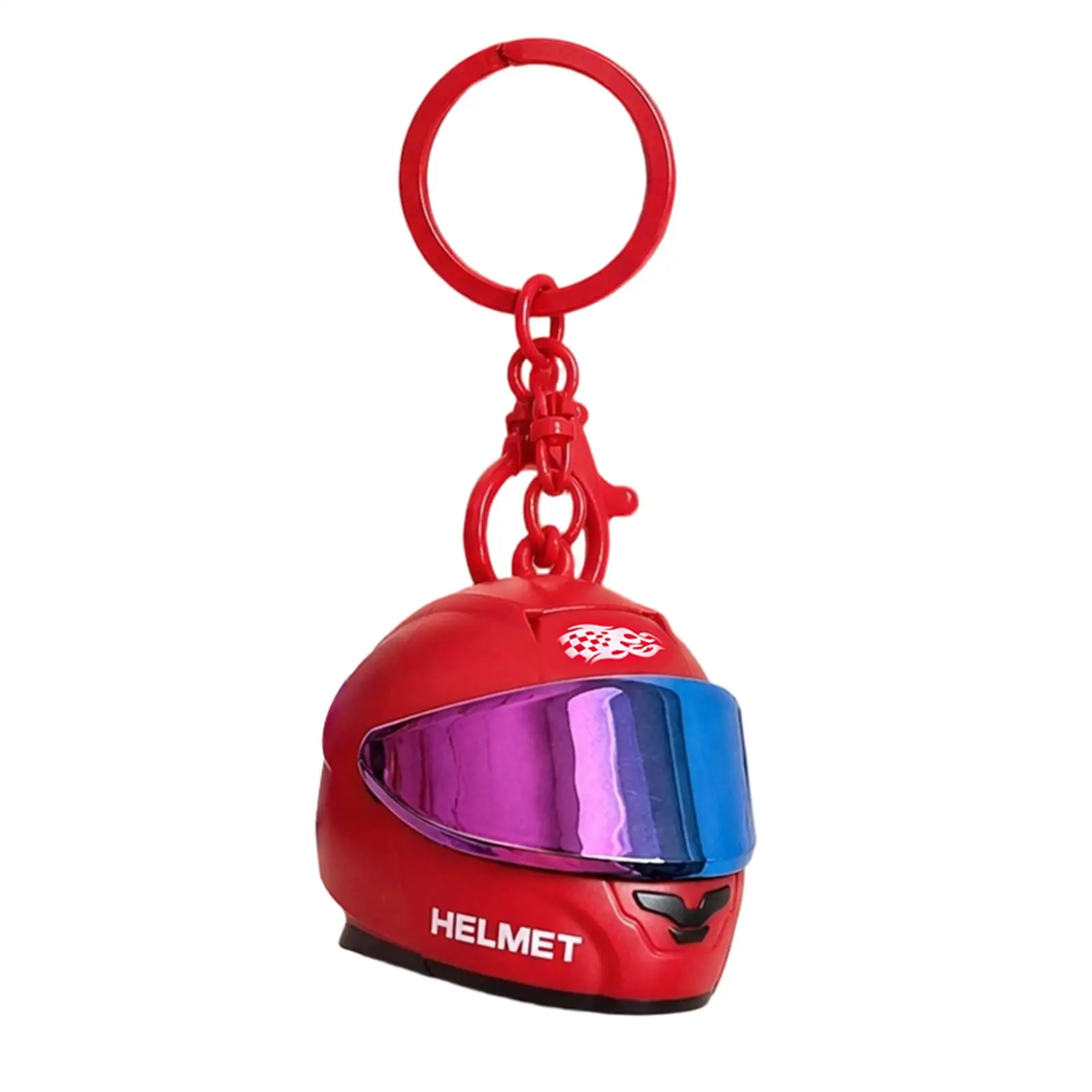 3D Motorcycle Helmet Keychain Light Up Helmet Key Fob Mini Helmets Flashlight Keychain Pendant for Biker Motorcycle Lovers