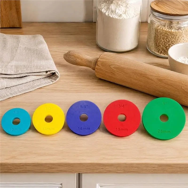 ABZL Adjustable Spacer Discs 10Pcs For Cookie Dough Making Tool Dough Thickness Measuring Gauge 3/8