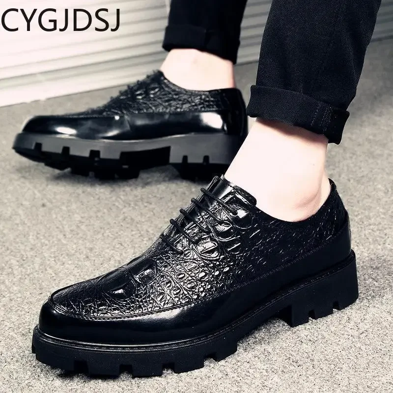 Crocodile Shoes Men Wedding Dress Leather Shoes for Men Italiano Oxford Shoes for Men Business Suit Office 2024 Italiano Zapatos