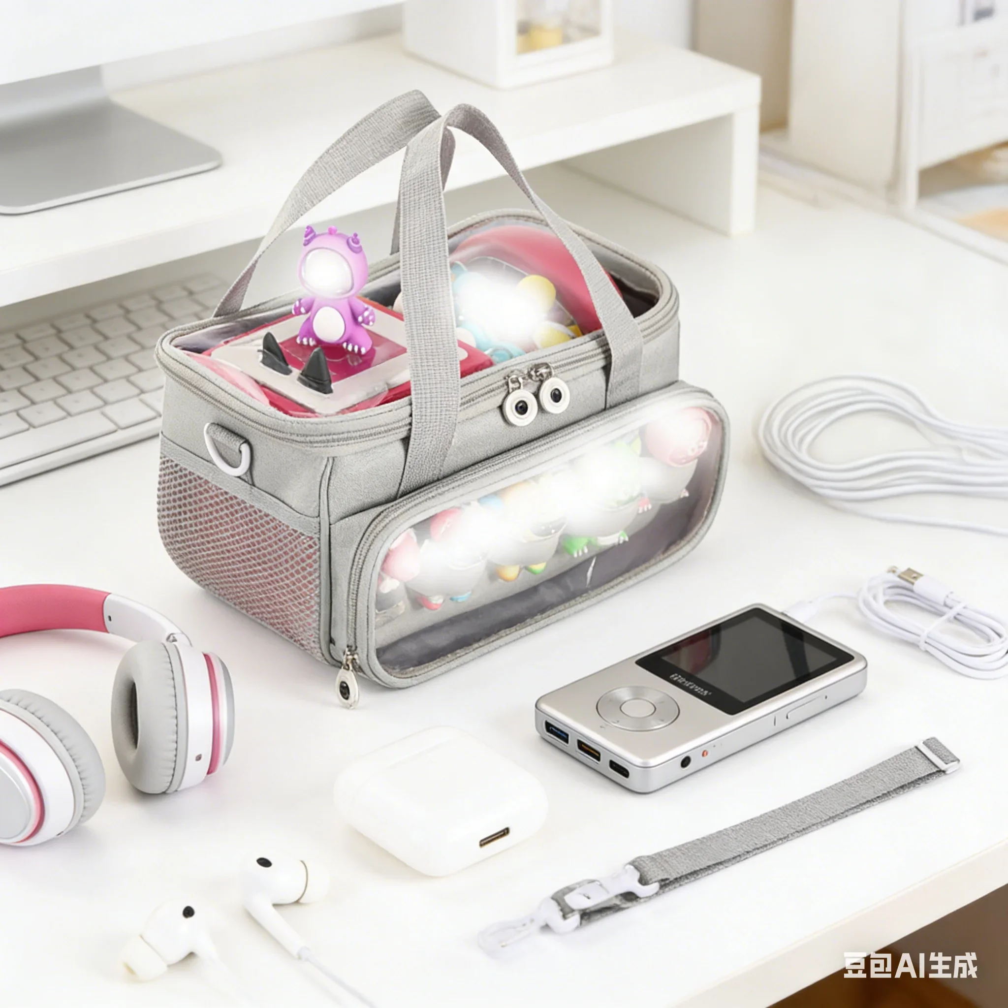 

Portable Carrying Case With Adjustable Strap For Toniebox Starter Set And Figurines Audio Player Storage Bag For Travel