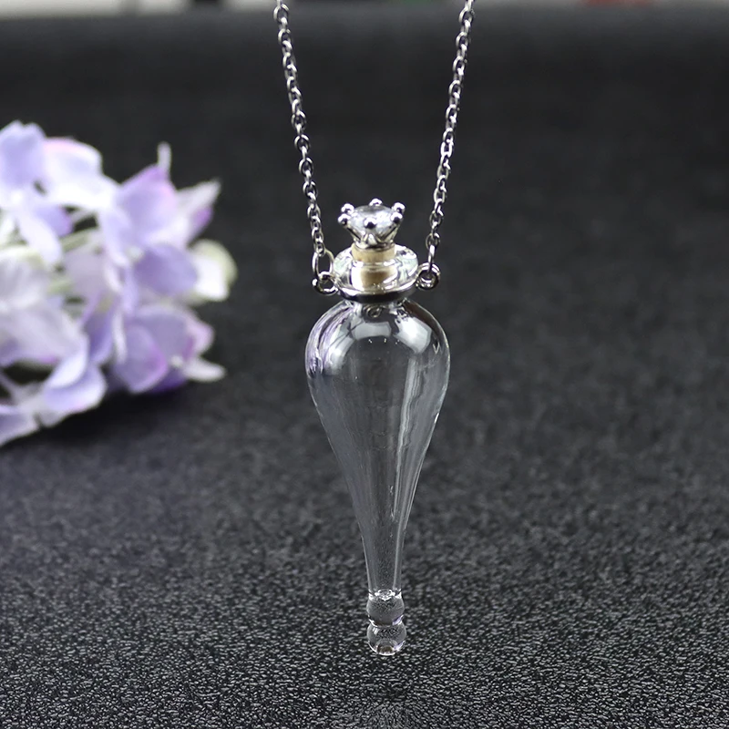 1PC  Felix Felicis Magical Potion Necklace Liquid Luck Bottle Long Water Drop Essential Oil Bottle Necklace