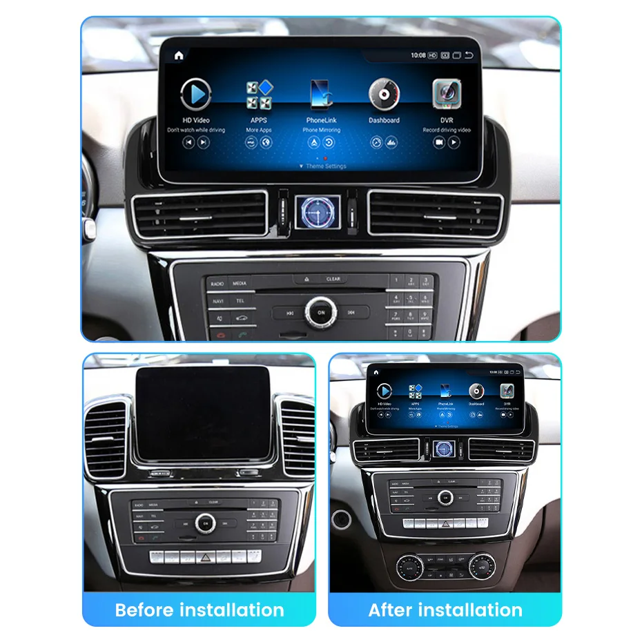 KSW S680 Car Radio Android All in one For Benz GLE-Class W166 Benz GLS-Class X166 2016-2018 Multimedia Player Wireless Carplay