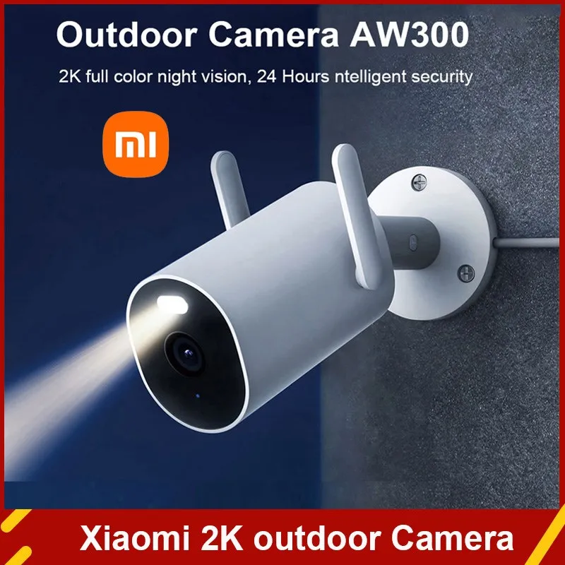 Xiaomi WiFi Smart Outdoor Camera AW300 2K Full Color Night Vision IP66 Waterproof Video Surveillance Webcam Home Security Camera