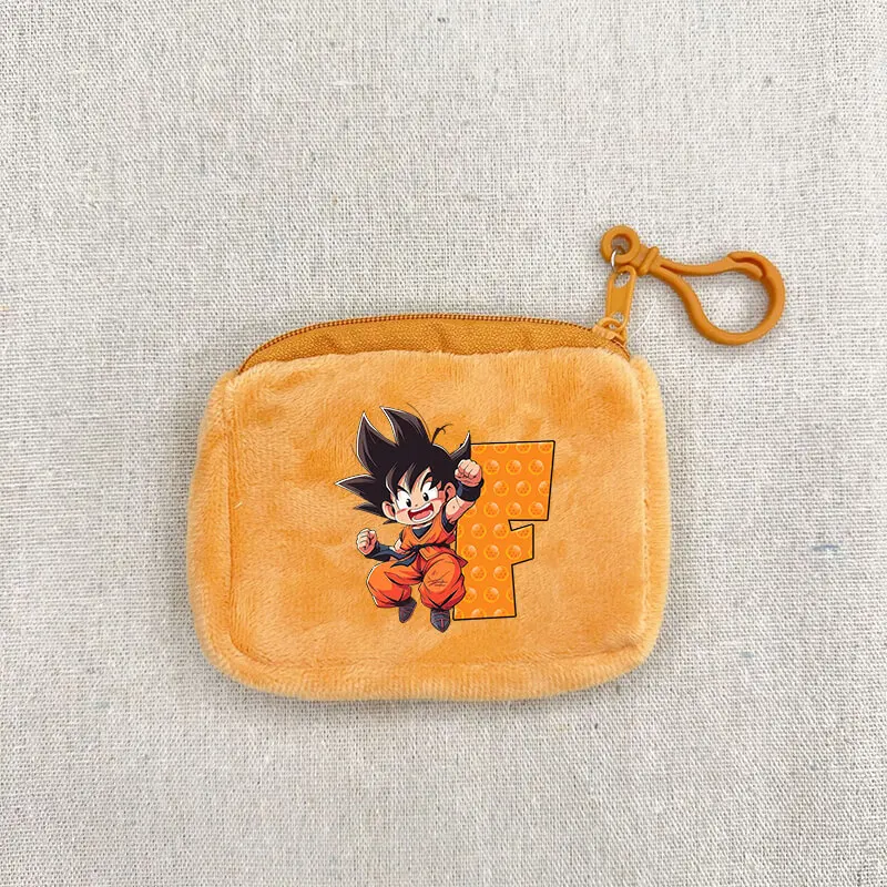 

Dragon BallZ Series Wallet Orange Letter A-Z Printed Mini Coin Purse Anime Goku Square Storage Bag Cute Key Pouch Birthday Gifts