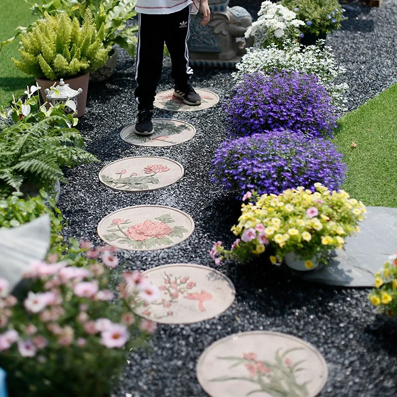 Villa Garden Garden Park Antique Artificial Culture Stone Ground Stepping Board Tingbu Stone Outdoor Floor Tile Paving Stone