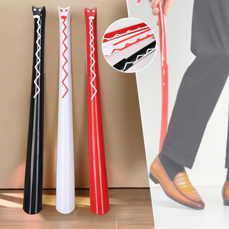 61cm Long Handle Shoehorn Easy Shoe Lifter Wear Shoes Helper Durable Shoe Spoon for Home Elderly Pregnant Women Shoe Accessory