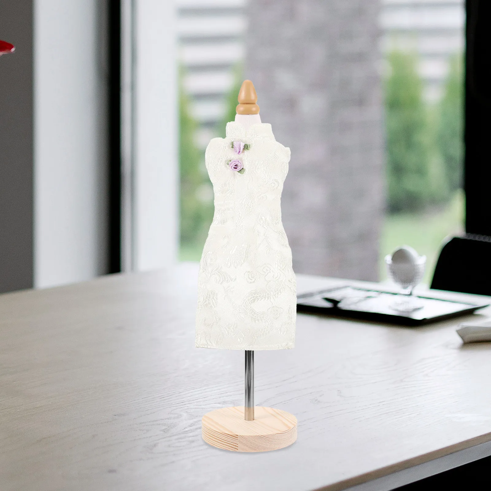 

Desktop Clothing Mannequin Stand Female Exquisite Detail Smooth Safe No Burrs Dress Support Display Rack for Home