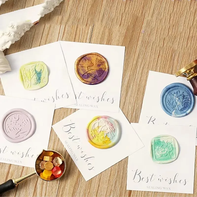 300 pcs Vintage Wax Seal For Stamps Retro wax print Beads Sealing Macaron gold  Wedding Birthday wax lacquer for seals Lacre