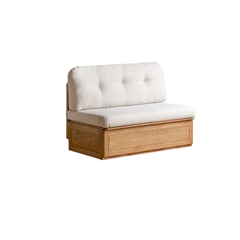 Solid wood card seat sofa, simple box living room storage