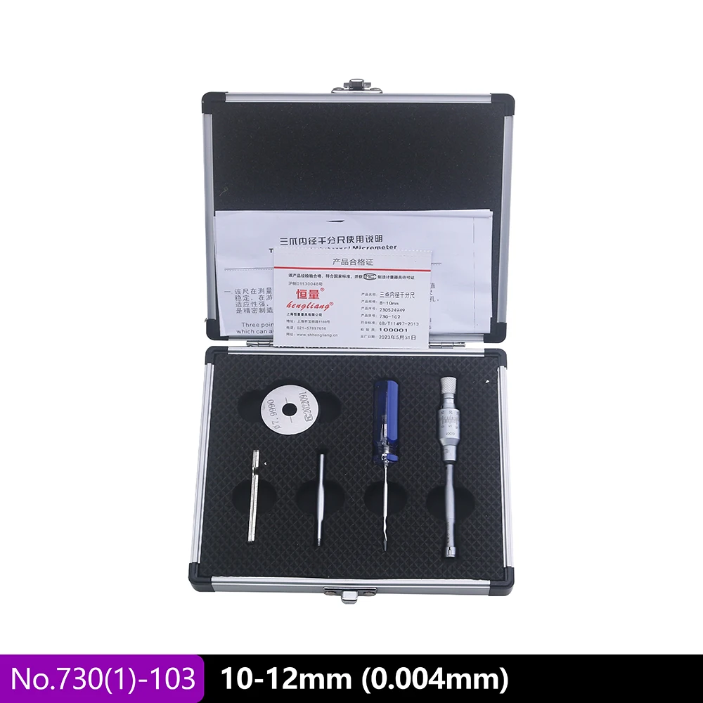 6-50Mm Drieklauw Binnendiameter Micrometer Driepunts Interne Meting Binnendiameter Micrometer Opening Hoge Precisie